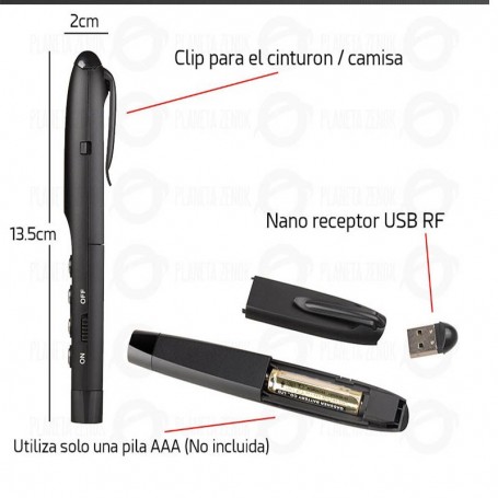 Puntero Presentador Laser Inalambrico Rojo Usb Powerpoint Daza