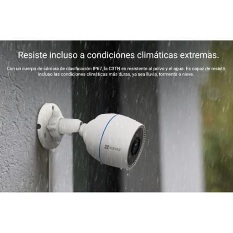 Camara De Seguridad Ezviz IP Wifi Full Hd C3tn Exterior Soporta Hasta 256gb