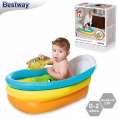 BaâÃadera Inflable Bebe BaâÃera Babys Piso 76X48X33Cm 3 Anillos Up In And Over Bestway