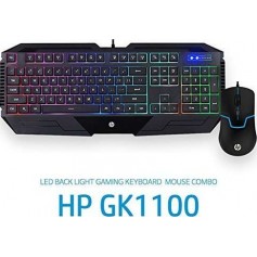 Combo Teclado Y Mouse Gamer Retroiluminado Y Mouse Hp Gk1100 Gaming 7 Colores Hewlett Packard