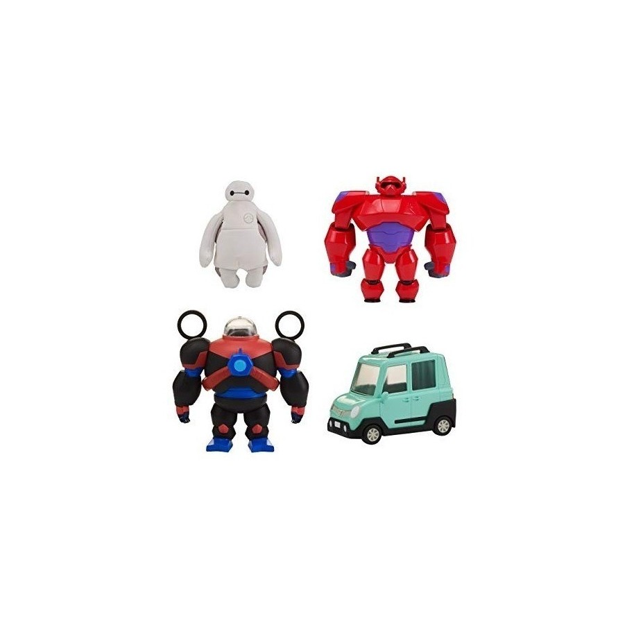 Figura + Figura Baymax Para Meter Dentro Del Vehiculo Incluye Traje Buzo Y  Armadura Original Big Hero Bandai