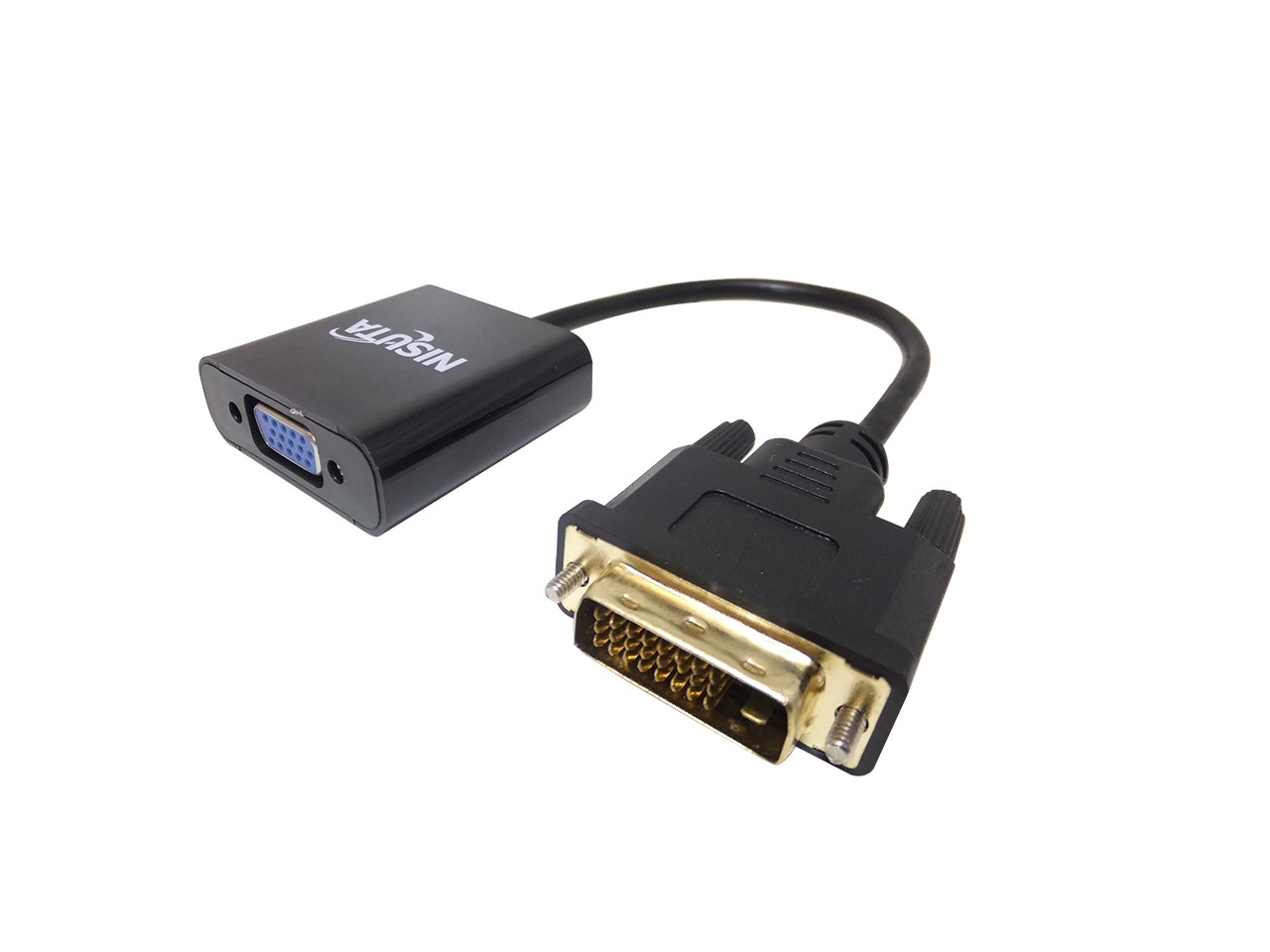 Adaptador VGA (macho) a HDMI (hembra) con salida de Audio 3.5mm y  Alimentación USB - Cyan Technologies