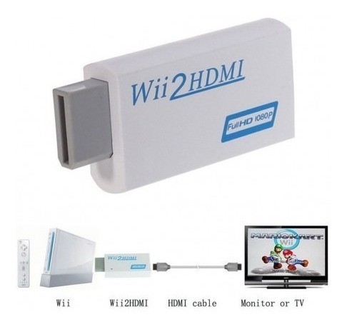 Wii To Hdmi Converter Adaptador Wii Conector de audio de video de