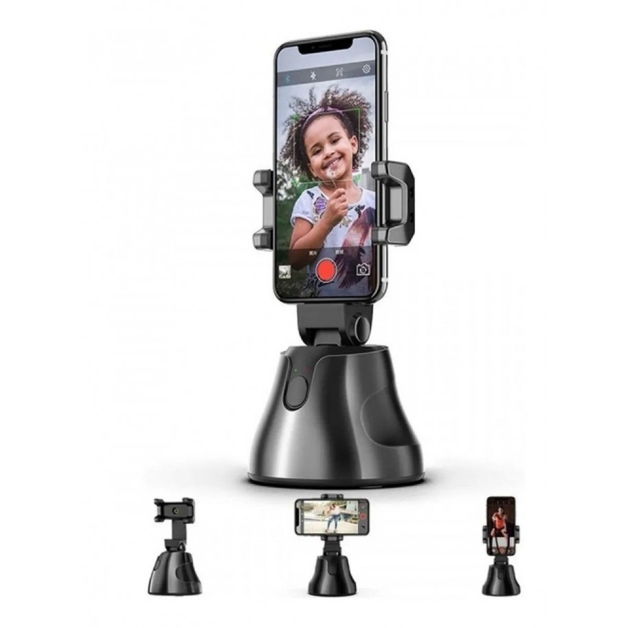  iJoy Chase - Soporte de teléfono para grabar videos//Tiktok,  aplicación integrada para iOS/Android, seguimiento de rostros/objetos,  trípode de rotación 360 compatible con soporte para cámara de teléfono  celular para iPhone, Samsung