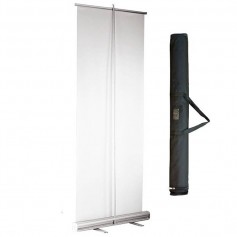 PORTA BANNER ENRROLLABLE ROLL UP ALUMINIO 80X200CM ESTUCHE DZR03SIL DAZA