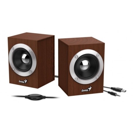 Parlante Pc Genius Sp Hf280 Usb 6W Wooden Madera