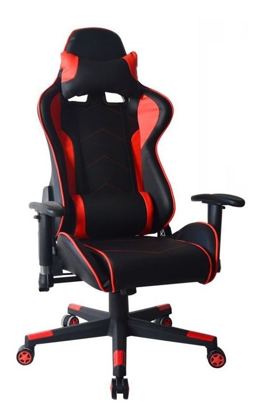 Silla Sillon Gamer Black And Red Y-2669B Con Reclinacion Acolchada Grande  Alta Gama Gaming