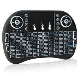 Mini Teclado Inalambrico Con Touch Daza Para Tv Retroiluminado Backlit Mini Keyboard With Touchpad