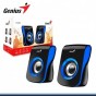 Parlante Genius Usb Sp-Q180 Para Pc Tv 6w Azul 2.0 Multimedia Stereo Usb