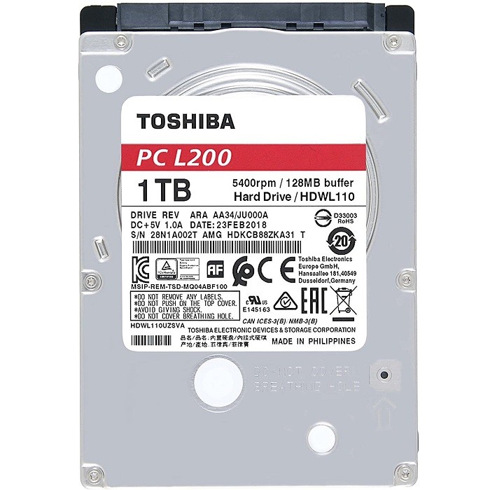 Disco Rigido 1Tb Toshiba Hdd 7Mm Sata L200 3.0Gb