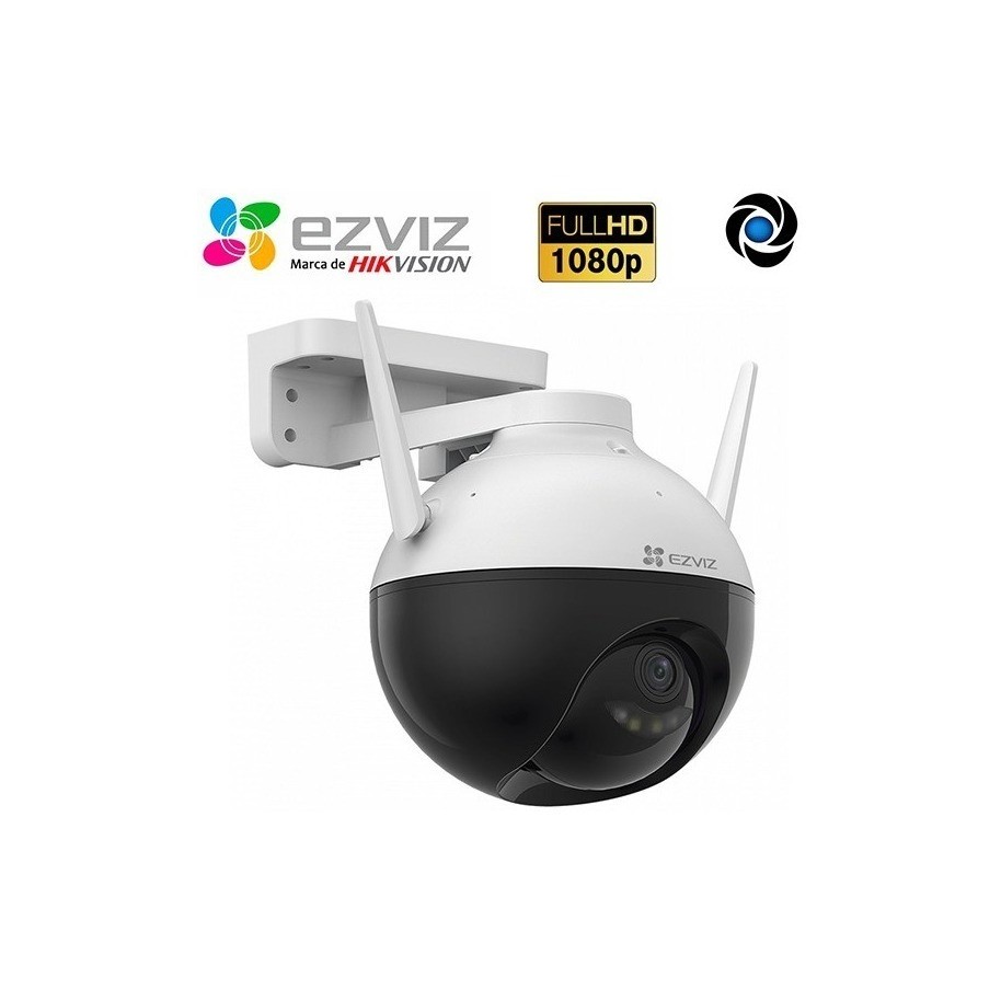  EZVIZ Cámara de seguridad para exteriores, cámara WiFi 1080P  con alerta de movimiento, visión nocturna de 100 pies e impermeable IP67,  compatible con Alexa Google Home