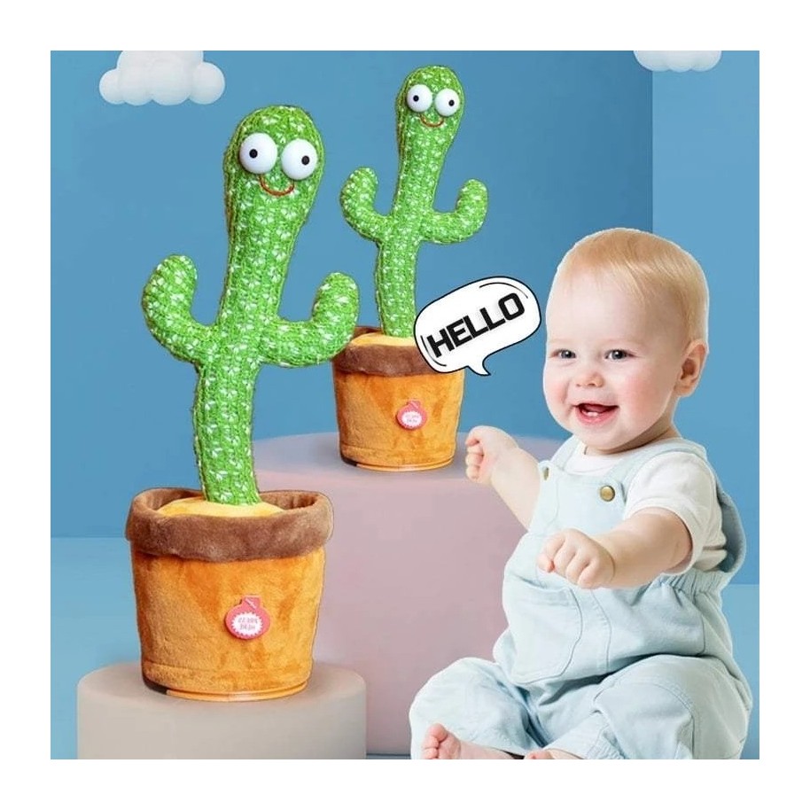 Juguete de cactus bailarín, cantar juguetes de bebé de cactus para niños de  1 a 4