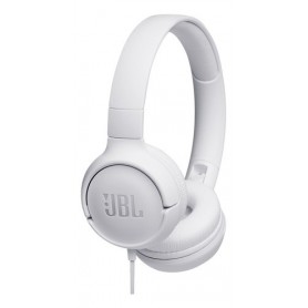 Auricular Jbl T500 Pure Bass Con Cable Vincha Manos Libres Headphones Blanco