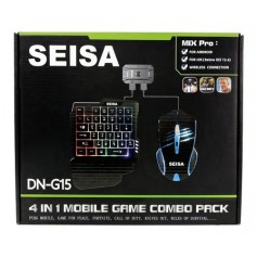 Kit Teclado & Mouse Gamer Con Cable + Adaptador Bluetooth Seisa Dn-G15 Para Jugar Con Celular