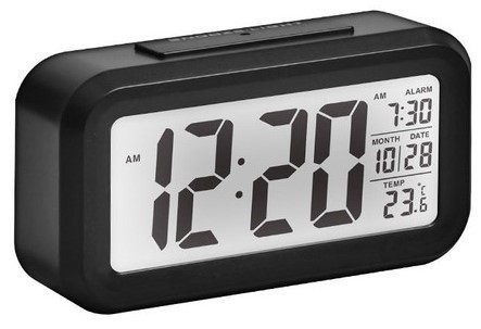 Reloj Digital Daza Despertador Madera Led Hora Temperatura Ambiental  Dzs713bard