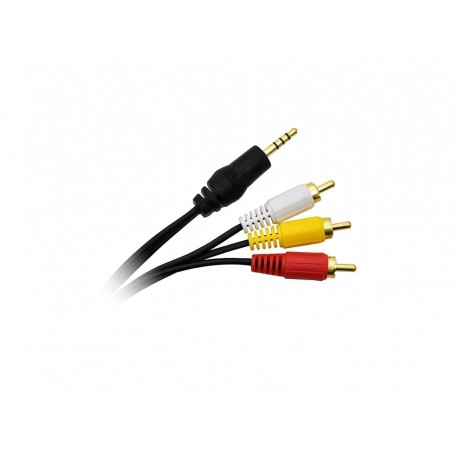 Cable De Audio & Video RCA A Mini Plug Jack 3.5mm 1.8mts Nisuta Ns-Cau35v2