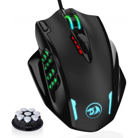 Mouse Gamer Redragon Impact M908 RGB 12400 Dpi 18 Botones