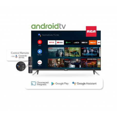 Televisor TV Led 32 Pulgadas Rca C32and Smart Android TV Netflix Youtube Asistente Google