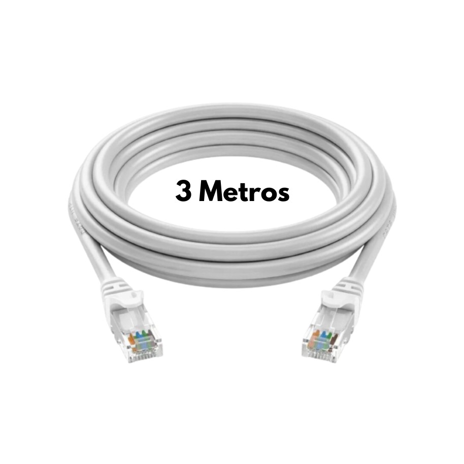 Cable De Red Armado 3 Metros Utp 5e Patch Cord Ethernet