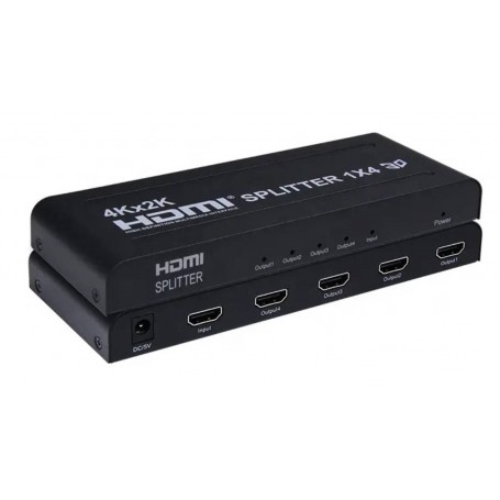 Splitter Hdmi 1x4 1 Entrada 4 Salidas 1.4V 1080 4K Con Fuente De Alimentacion Sm-F7847