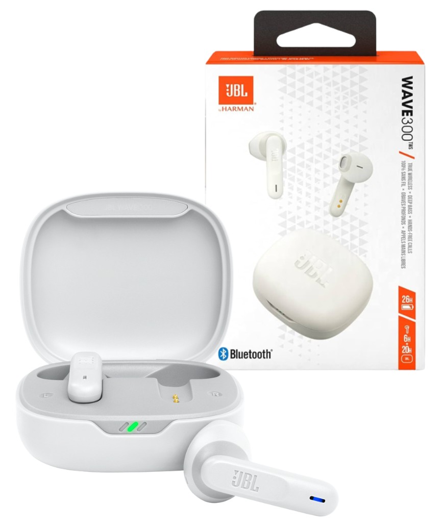 JBL Wave 300 TWS True in-Ear Auriculares Bluetooth En Estuche De  Carga-Inalámbricos Con Micrófono