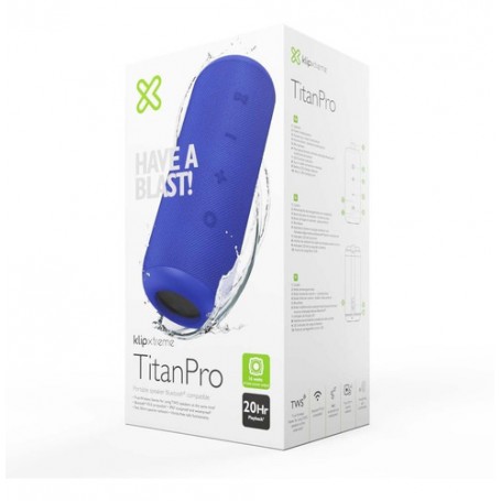 Klip Xtreme Parlante Bluetooth Titan Pro Azul 16w Tws Ipx7 Kbs-300b