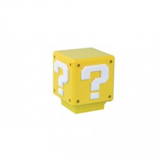 Lampara Velador Led Super Mario Question Block Bloque A Pilas