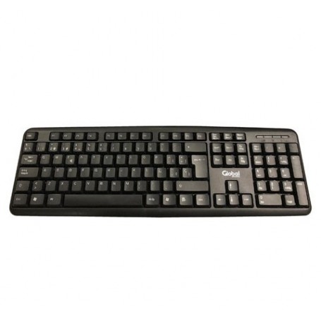 Teclado Con Cable USB Global K103BKUSB 108 Teclas