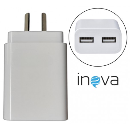 Cargador Para Celular Tablet Inova Con 2 Puertos USB CAR-2053B