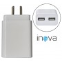 Cargador Para Celular Tablet Inova Con 2 Puertos USB CAR-2053B