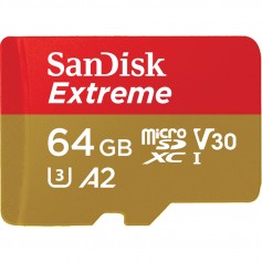 Tarjeta De Memoria Micro SD SanDisk SDSQXAF-064G-GN6AA Extreme Con Adaptador SD 64GB