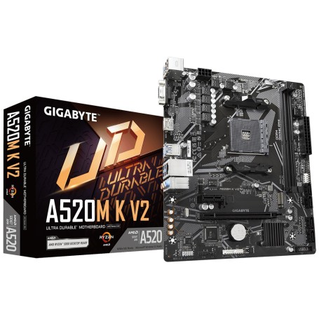 Mother Gigabyte A520M K V2 DDR4 AMD AM4 (Serie 3000/4000/5000)