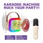 Parlante Karaoke Portatil Con microfono HQ-K12 LED RGB 6w