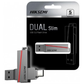 Pen Drive Hiksemi 32gb E307C Dual Slim Usb 3.0 USB Type-C Tipo-C USB-C