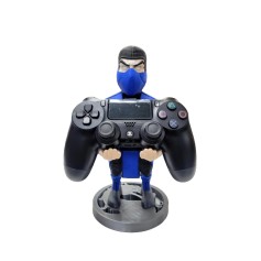 Soporte Joystick Figura 3d Sub Zero Base Logo Mortal Kombat