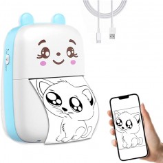 Mini Impresora Termica Infantil De Bolsillo Bluetooth Inalambrica Para Imagenes Recibos Notas Listas Codigos QR Con Aplicacion