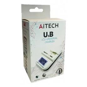 Cargador Universal De Batería Con Lcd & Puerto Usb Aitech