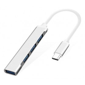 Hub USB-C Type-C Tipo-C Aoweixun TPC-HUB 4 Puertos 3.0 Aluminio