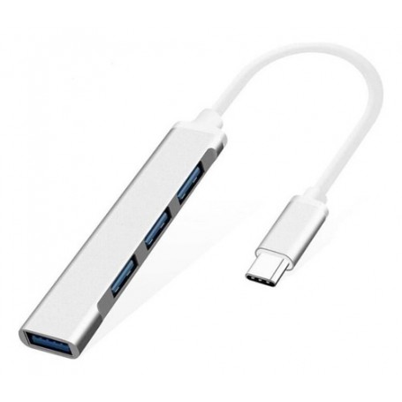 Hub USB-C Type-C Tipo-C Aoweixun TPC-HUB 4 Puertos 3.0 Aluminio