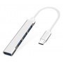 Hub USB-C Type-C Tipo-C Aoweixun TPC-HUB 4 Puertos 3.0 Aluminio