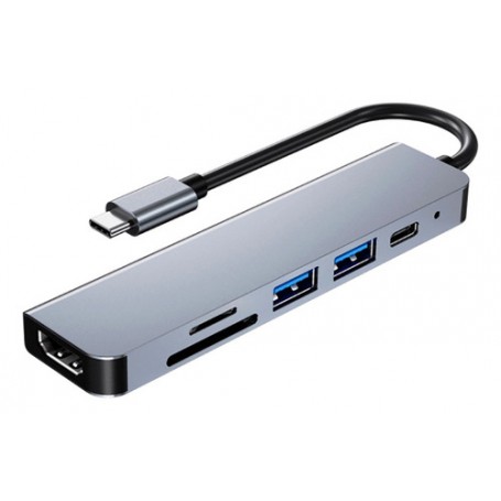 Hub USB-C Tipo-C Type-C Seisa BYL-2010 5 En 1 Micro SD HDMI USB 3.0 2.0