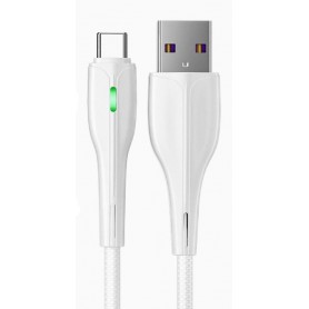 Cable Usb-C Tipo-C Type-C A USB Kolke KCC-8553 Con Luz Led 1mt