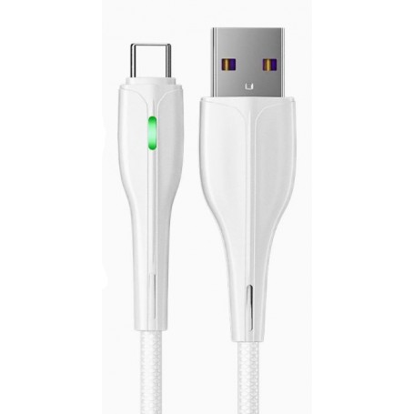 Cable Usb-C Tipo-C Type-C A USB Kolke KCC-8553 Con Luz Led 1mt