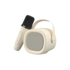 Parlante Portatil Karaoke Con Microfono Inalambrico Conexion USB-C Tarjeta Micro SD Mini Plug Havit SK819BT Beige