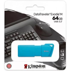 Pen Drive 64GB DTX Kingston Exodia M Usb 3.1 3.2 Celeste