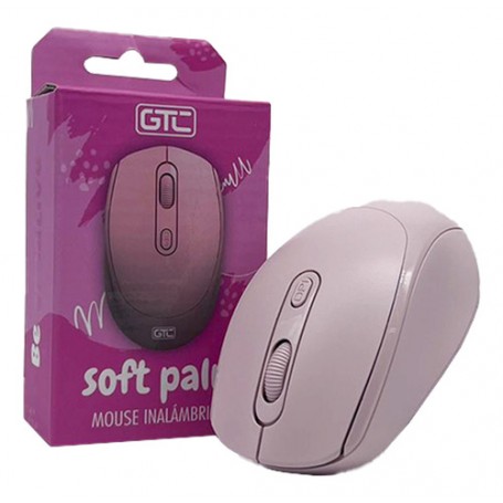 Mouse Inalambrico Gtc Mig-123 Optico 1600 Dpi Soft Palm Pc Notebook Color Rosa