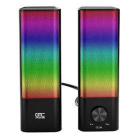 Barra de Sonido Parlante PC Bluetooth Gtc Con Luces Rgb Anime Ani-s01 Color Negro