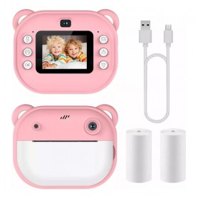 Camara De Fotos Con Impresión instantanea Portátil Video Hd Infantil Con Juegos