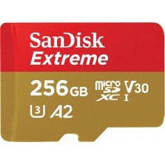 Tarjeta De Memoria Micro SD SanDisk SDSQXAV-256G-GN6MA Extreme Con Adaptador SD 256GB