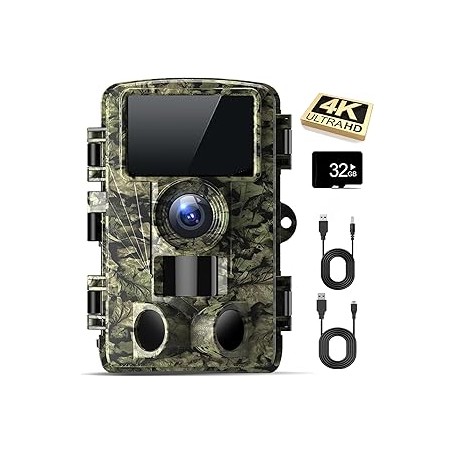 Camara Deportiva Caza 4k Activacion X Movimiento Foto Video 32Gb Almacenamiento